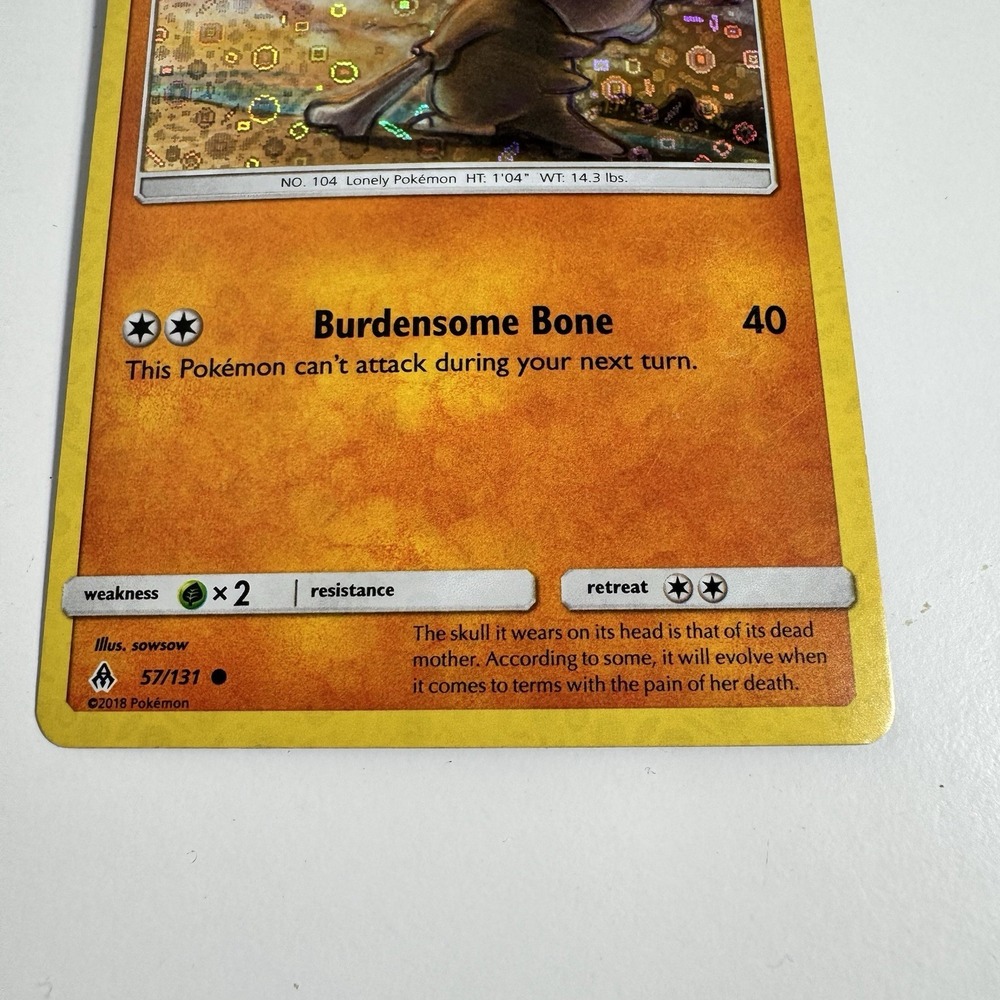 Cubone [Reverse Holo] #57 Pokemon Forbidden Light RARE‎ - Picture 3 of 6